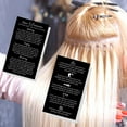thumbnail image 6 of Boutique Marketing LLC Hair Extension Aftercare Instruction Cards  50 Pack  Size 2x3.5 inch inches Business Card Size  Black with White Design HAIR-B-B-417, 6 of 9