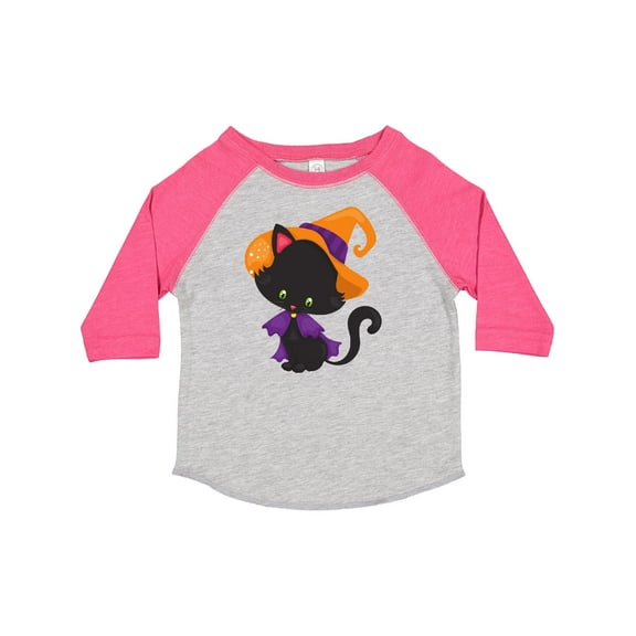 Inktastic Halloween Cat, Cute Cat, Black Cat, Witch Hat Boys or Girls Toddler T-Shirt