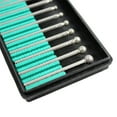 thumbnail image 2 of 12pc Universal Diamond Burr Bit Set 1/8" Shank For Rotary Tool 150 Grit, 2 of 5