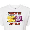 thumbnail image 3 of Pokémon - Pikachu Mewtwo Battle - Juniors Cropped Cotton Blend T-Shirt, 3 of 5