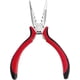 thumbnail image 1 of Mini alicates para extensiones de cabello con punta en I de 3 orificios para micro extensiones de cabello nano, herramienta de apertura y extracción (negro-rojo), 1 of 6