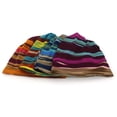 thumbnail image 4 of Sanwood Unisex Hat Lake Blue,Unisex Winter 2 in 1 Striped Print Double Layer Neck Scarf Beanie Cap Turban Hat, 4 of 5