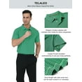 thumbnail image 5 of TELALEO 2 Pack Mens Polo Shirts Quick Dry Short Sleeve Golf T Shirt Performance Moisture Wicking Casual Workout, 5 of 7