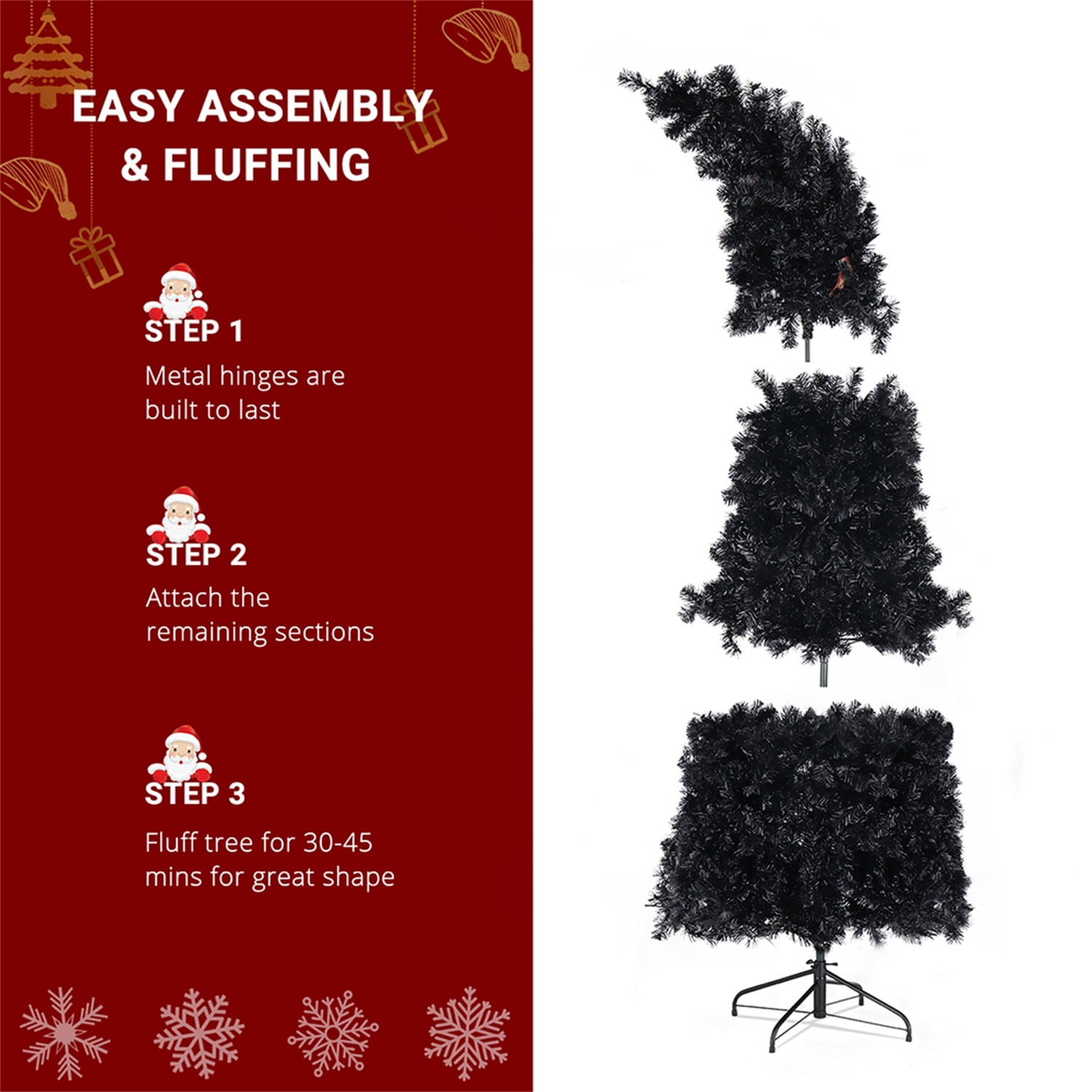 Kepooman 7ft Shape Automatic PVC Christmas Tree with 1050 Branches 400 Lights 10 Functions with Remote Control Christmas Tree Purple And Orange Kepooman 7ft Shape Automatic PVC Christmas Tree with 1050 Branches 400 Lights 10 Functions with Remote Control Christmas Tree Purple And Orange