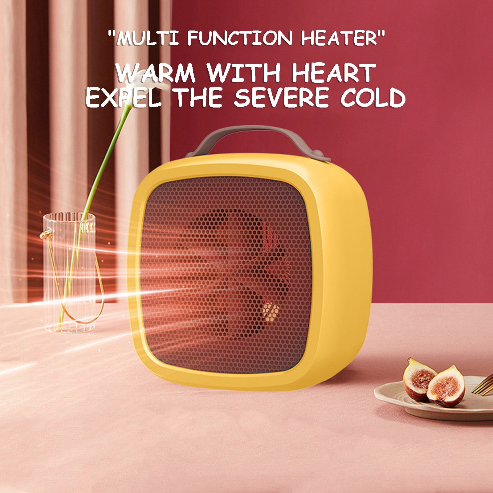 Vggrvlo Space Heater 1500W/750W Safe and Quiet Heater Fan With Tip-Over Protection 11.5ft/s Portable Electric Heaters for Office Desk Camping