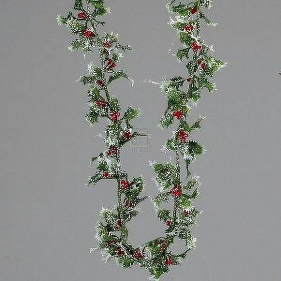 Miniature Laser Silver Holly Garland