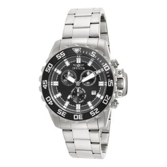 Invicta 35198 Men's Aviator Zulu Four Time Zone Silver Steel Watch