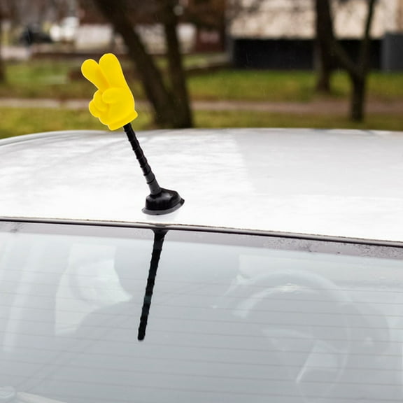 SOPOTUTU Vehicle Antenna Accessory Cute Yellow Cover Car Radio Antenna Topper 1 Piece