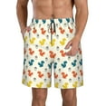 thumbnail image 2 of Uemuo Colorful Squirrel Pattern Men's Swim Trunks Hawaiian Beach Bathing Suit Swimsuits Beach Quick-Dry Shorts with Pockets-3X-Large, 2 of 9