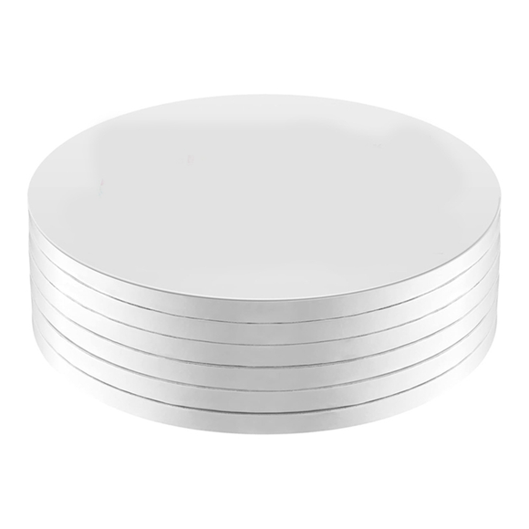 6pcs Cake Boards Drums Round, 1/2inch Thick Decorating Supplies Turdy Corrugated Cardboard Base, Pastry Base 12inch