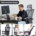 thumbnail image 6 of LAFGUR Ergonomic Office Chair, High Back Computer Chair with Adjustable Lumbar & Headrest, Gray, 6 of 7