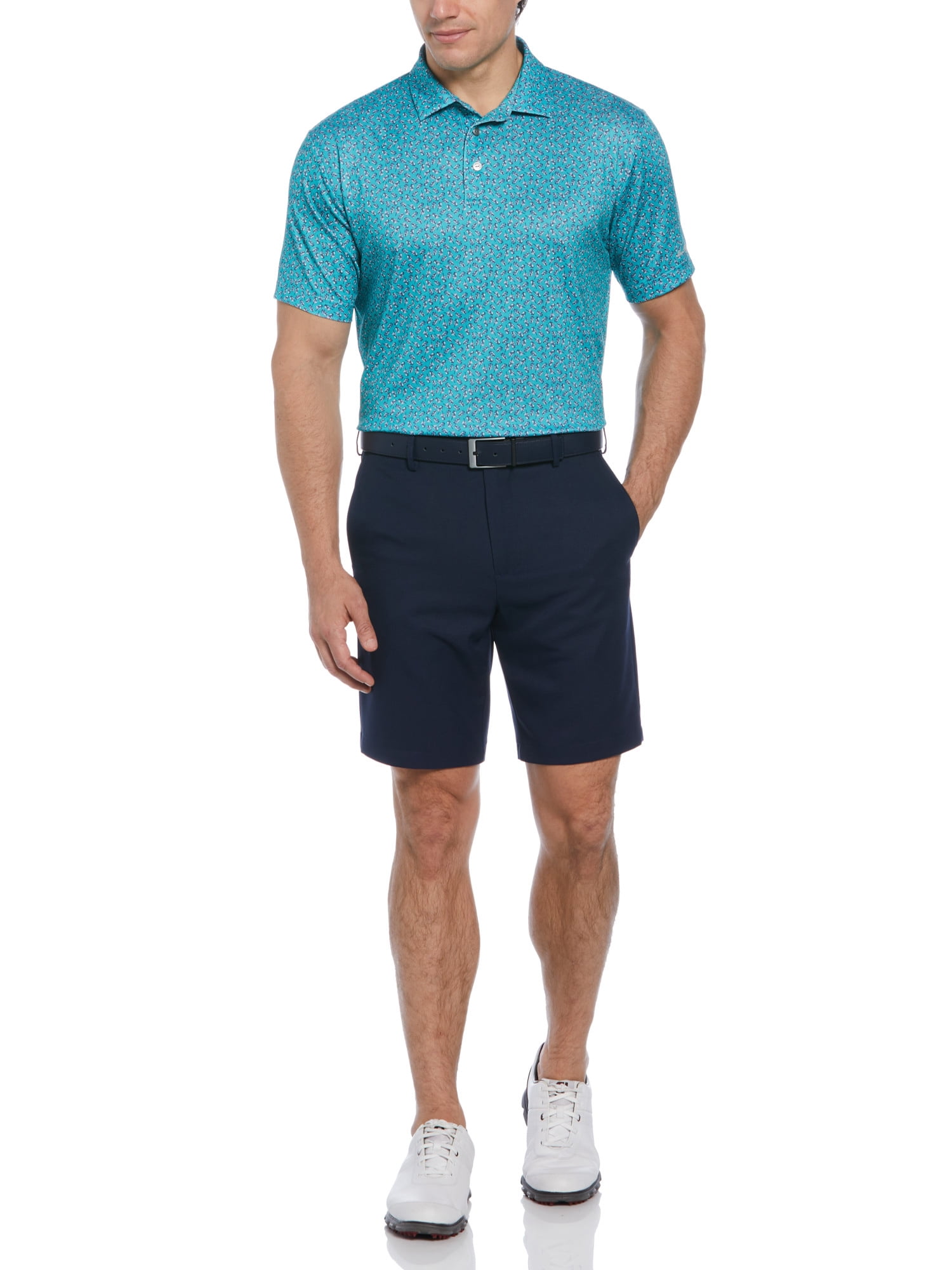 Ben Hogan Men's and Big Men's Summer Drink Print Golf Polo Shirt, up to Size 5X