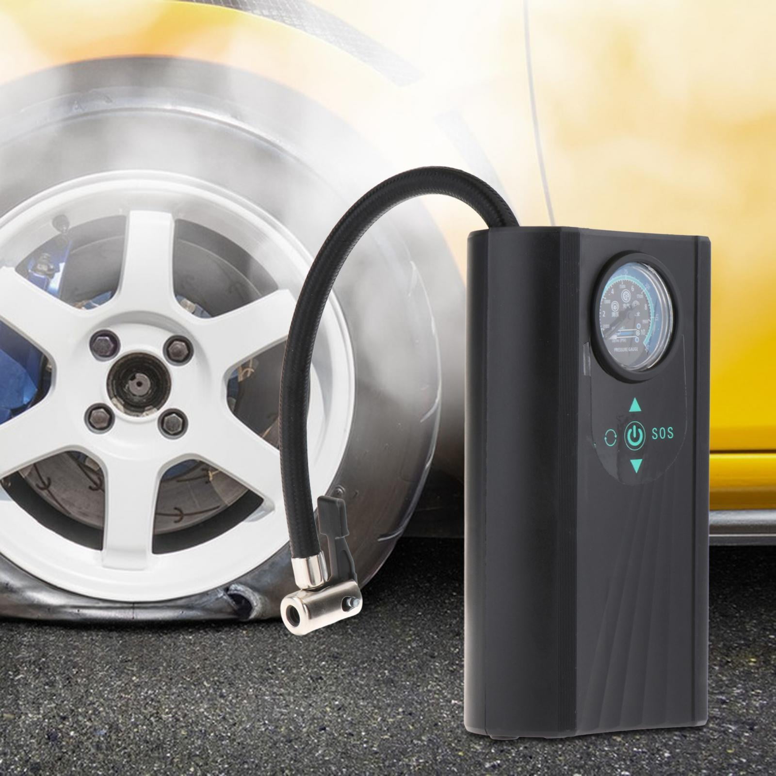 funtasica Tire Inflator Air Pump Cordless Tire Pump Multipurpose 12V DC Portable Air Compressor Car Accessories for Ball Motor Car
