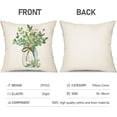 thumbnail image 6 of Spring Pillow Covers 16x16 Set of 4,Farmhouse Decor Eucalyptus Leaves Decorations Truck Vase Home Sweet Home Linen Cushion Case Gifts for Home Decor\u2026, 6 of 6