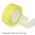 thumbnail image 3 of Uxcell 4cm 50 Yard Sheer Organza Ribbon Chiffon Fabric Gift Wrapping, Lemon, 3 of 6