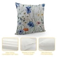 thumbnail image 4 of Creowell Pillow Covers Rustic Farmhouse Decor Watercolor Flowers Pillowcases  Blue Cornflower White Daisy Throw Pillow Case Cushion Cover for Sofa Couch Bedroom, 4 of 5