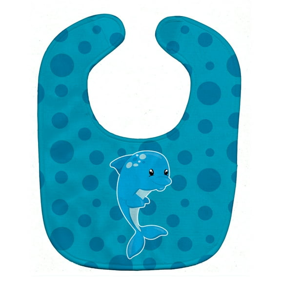 Caroline's Treasures Baby Bib, Blue Dolphin