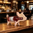 thumbnail image 4 of Outdor Wooden Wine Racks Animal Wine Bottle Holder Wooden Wine Rack Wine Holder Ornament Novelty Wine Racks Standing Easy To Use A, 4 of 6