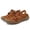 Brown, variant on Mens Hiking Sandals Closed Toe Water Shoes For Summer Athletic Outdoor Walking Sports Trail River Fishing Wide Adjustable Arch Support Summer Fisherman Barefoot