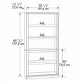 thumbnail image 3 of Pemberly Row 5 Shelf Bookcase in Oiled Oak Finish, 3 of 3