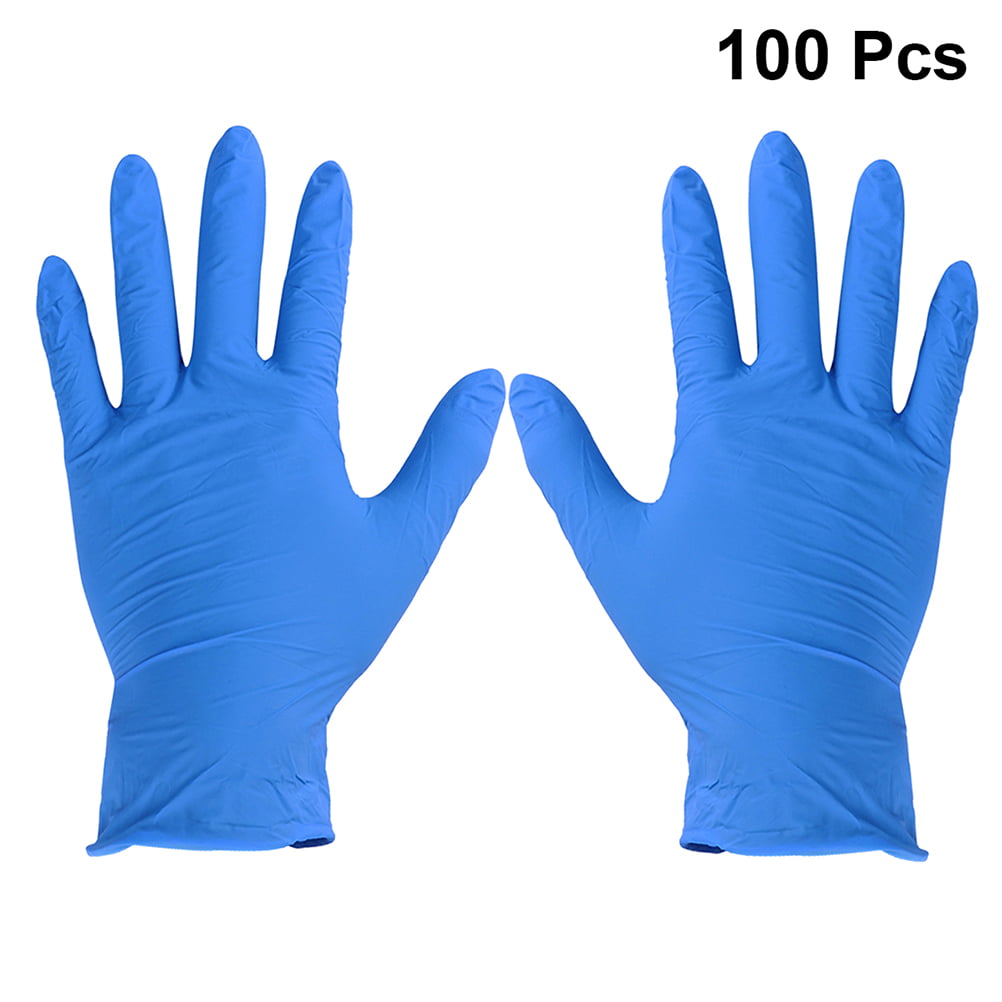 alarm Psykologisk omdømme 100pcs 9" Disposable Nitrile Gloves Food Grade Gloves Natural Rubber  Multipurpose Gloves Size XL (Blue) - Walmart.com