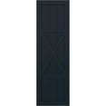 thumbnail image 5 of Ekena Millwork 12"W x 47"H True Fit PVC Center X-Board Farmhouse Fixed Mount Shutters, Starless Night Blue (Per Pair - Hardware Not Included), 5 of 7