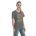 thumbnail image 3 of Leveling Up To Big Bro Again Women'S V Neck T Shirts Deep Heather Medium, 3 of 5