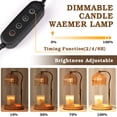 thumbnail image 3 of Funistree Flower Candle Warmer Lamp with Timer, Dimmable Candle Lamp Warmer, Christmas Birthday Gifts for Women Mom Her, 3 of 9
