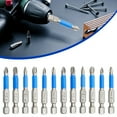 thumbnail image 3 of 12Pc 50Mm Screwdriver Bit Set Ph1, Ph2, Ph3, Pz1, Pz2, Pz3 High Hardness Blue, 3 of 9