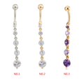 thumbnail image 4 of Bagues Rondes en Zircon pour Nombril, Bagues pour Nombril, Bagues pour Nombril, Pendentif en Acier Inoxydable, Clous pour Ombilic, Bijoux pour Perçage Corporel, 4 of 9
