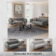 thumbnail image 4 of LeisureMod Three-Seater Sofa Upholstered in Velvet Wide Couch with Powder-Coated Gold Iron Legs Padded Seat and Back for Modern Home, Living Room, Office Zuno Collection, 4 of 11