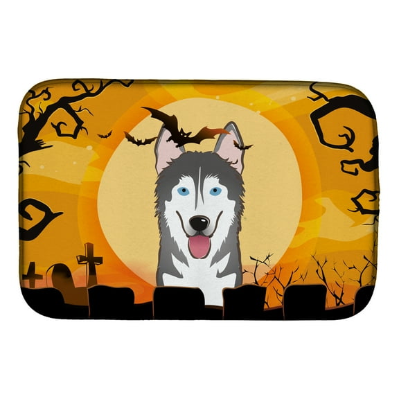 Carolines Treasures BB1776DDM Halloween Alaskan Malamute Dish Drying Mat 14 x 21" multicolor