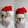 thumbnail image 4 of YEKEYI Unisex Christmas Winter Knitted Crochet Beanie Santa Hat with Beard Foldaway Bearded Caps, 4 of 4