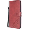 thumbnail image 2 of Compatible with Samsung Galaxy A71 5G Wallet Case, Galaxy A71 5G Leather Flip Folio Case with Card Holders Kickstand Magnetic Feature Shockproof Case for Samsung Galaxy A71 5G Matte Red, 2 of 15
