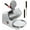 Silver, variant on Electric Ice Shaver with Three Blades, 380W Snow Cone Maker, Prevent Splash Design, 286lbs/ Stainless Steel Shaved Ice
