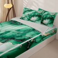 thumbnail image 3 of Homewish Turquoise Marble Zipper Full Size Comforter Sets with Fitted Sheet and 2 Pillowcases,Gold Metallic Zipper Bedding Set,Light gray Reversible,4 Pieces, 3 of 7