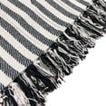 thumbnail image 2 of Mazari Cotton Throw Stripe Black/Ivory, 2 of 3