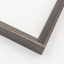29x22 Frame Black & Silver Solid Wood Picture Frame Width 0.75 Inches | Interior Frame Depth 0.75