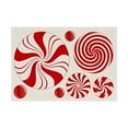 thumbnail image 1 of Red Christmas Candy Placemats White Cute Candy Canes Table Mat Linen Burlap Washable Double Heat Insulation for Dining Table Kitchen Table, 1 of 6