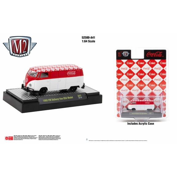 M2 Machines Coca-Cola Release A41 1960 Vw Delivery Van Usa Coke