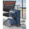 thumbnail image 6 of KFFKFF Softside Expandable Spinner Luggage Blue 20" Checked Softside Spinner Luggage with Expandable Zippered Pocket and TSA Lock, 6 of 9