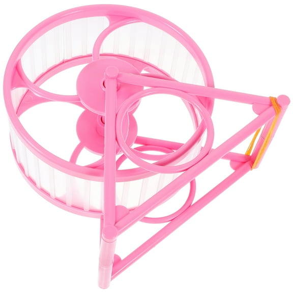 GOOHOCHY FRCOLOR Hamster Exercise Toys Running Wheel with Stand for Small Pets 1 Set