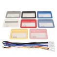 thumbnail image 1 of 10Pcs Assorted Color Frosted Plastic Badge Holder with Lanyard for Company School, 1 of 8