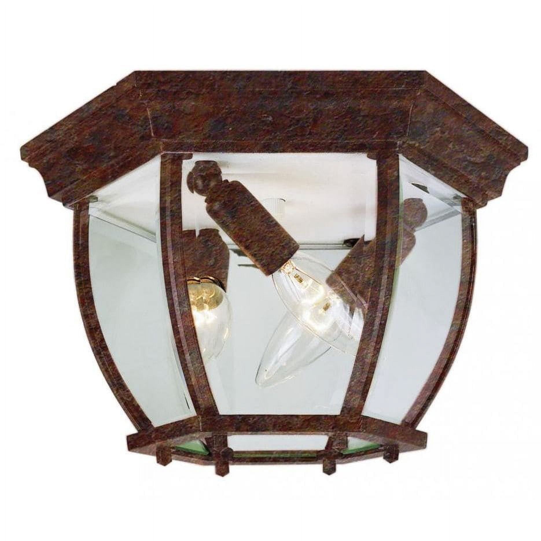 Trans Globe Lighting 4906 RT Three Light Down Lighting Outdoor Flush Mount Ceiling Fixture