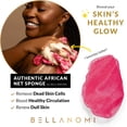thumbnail image 3 of Bellanomi African Net Sponge Classic Texture Body Scrubber, 45 in Back Washer, Quick Dry Exfoliating Bath Sponge, Adult, Pink, 3 of 11
