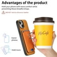thumbnail image 3 of PU Leather Case for iPhone 11, Detachable Magnetic Card Holder Slim Protective Support Car Magnetic Mount Secure-Grip Ring Stand Compatible with iPhone 11 - Yellow, 3 of 11
