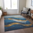 thumbnail image 6 of Addison Rugs Chantille Indoor/Outdoor Transitional Swirls Blue Machine Washable Rectangle Rug, 10' x 14', 6 of 8