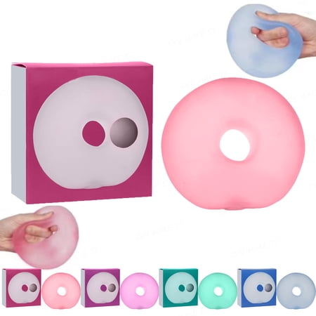 Loop Stress Ball Gel-Filled Soft Squishy Squeeze Toy Sensory Fidget Toy for Adults Stress Relief Anxiety Relaxation Focus & Decompression Red