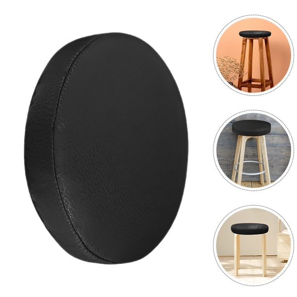 BESTYASH Cobertor Negro Para Taburete Redondo De Tela Lavable Con Ajuste Universal Y Fácil Instalación