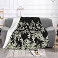 thumbnail image 7 of Leaves Pattern Throws Blanket Fleece Soft Cozy Warm Plush for Travel Chair Bedroom Living Room Sofa 60"x50", 7 of 7